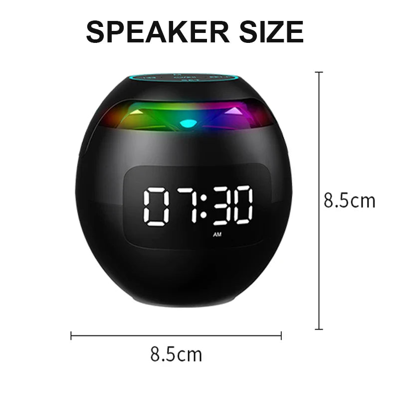 New Mini Bluetooth Speaker Wireless Bluetooth Sound Box with LED Display Alarm Clock Hifi TF Card MP3 Music Play For PC Phone