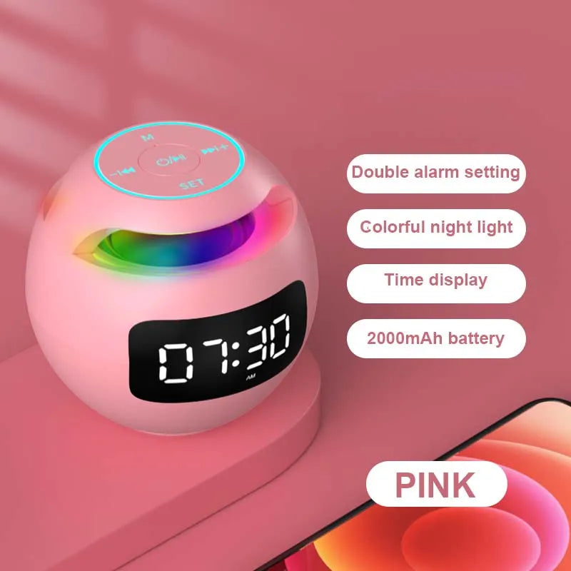 New Mini Bluetooth Speaker Wireless Bluetooth Sound Box with LED Display Alarm Clock Hifi TF Card MP3 Music Play For PC Phone