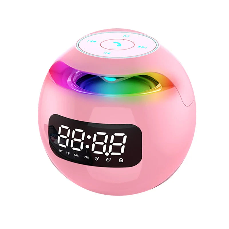 New Mini Bluetooth Speaker Wireless Bluetooth Sound Box with LED Display Alarm Clock Hifi TF Card MP3 Music Play For PC Phone