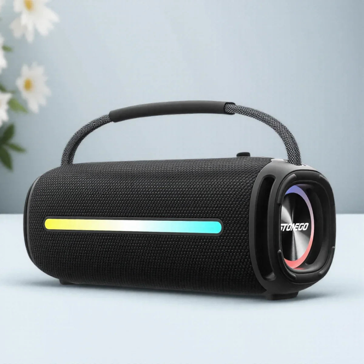 Outdoor Portable Bluetooth 53 Wireless Speaker IPX6 Waterproof High Power Audio RGB Lantern Subwoofer