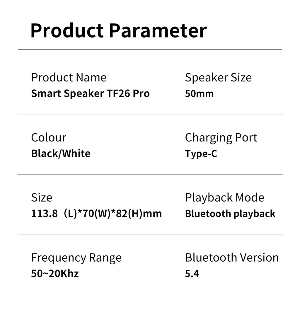 Smart Bluetooth Translator RGB Speaker 18 Languages Real-time Translation AI bluetooth 5.4 speaker with LCD display, game,alarm