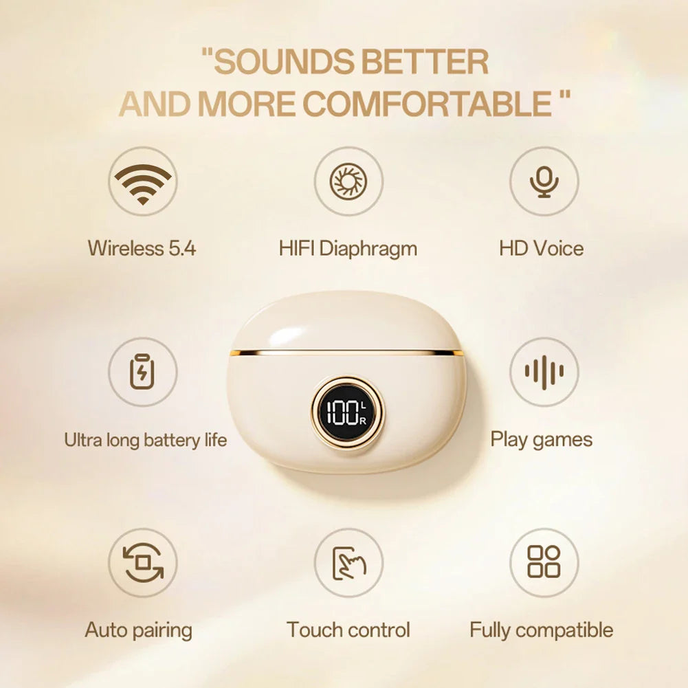 144 Languages Real Time Translation Earbuds Bluetooth-Compatible 5.4 AI Translation Earphone 99% Accuracy Smart Voice Translator